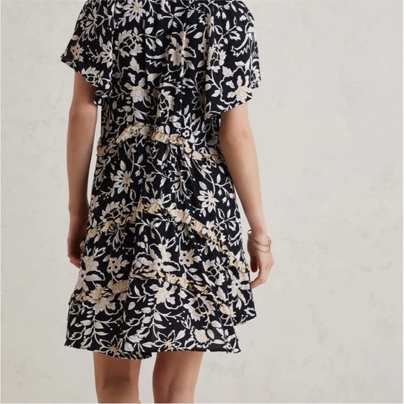 By Anthropologie Robin Tiered Mini Dress size Large - Picture 2 of 12